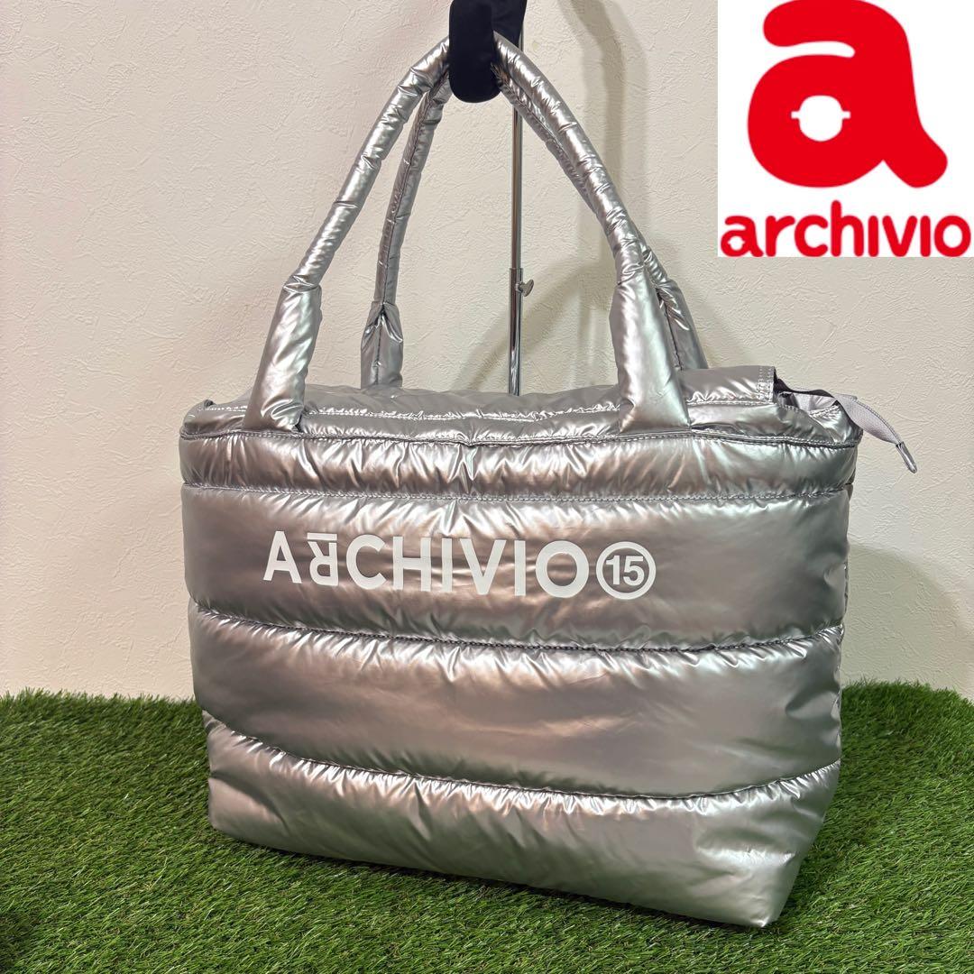 【archivio】美品　15th記念ボストンバッグ　シルバー　アルチビオ
