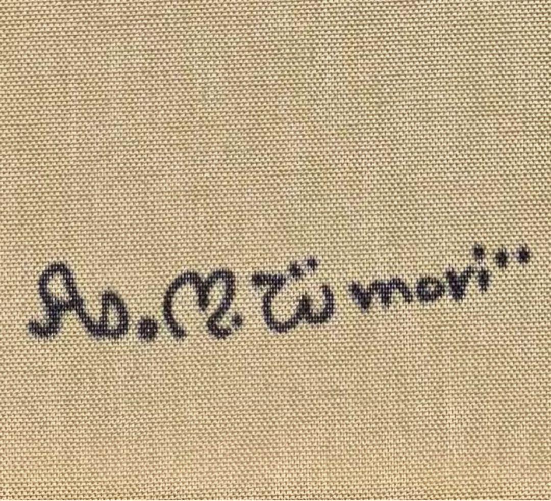 【F4号】手描き油彩画　水森亜土　額縁　未使用額　絵画　サイン　人気作家　女性