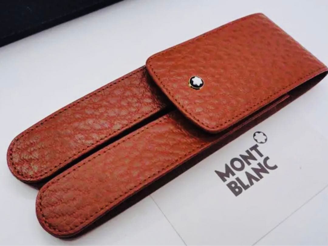 ⭐️金運を呼ぶリッチブラウン⭐️モンブラン社製本革製ペンポーチGLOVE⭐️未使用！⭐️