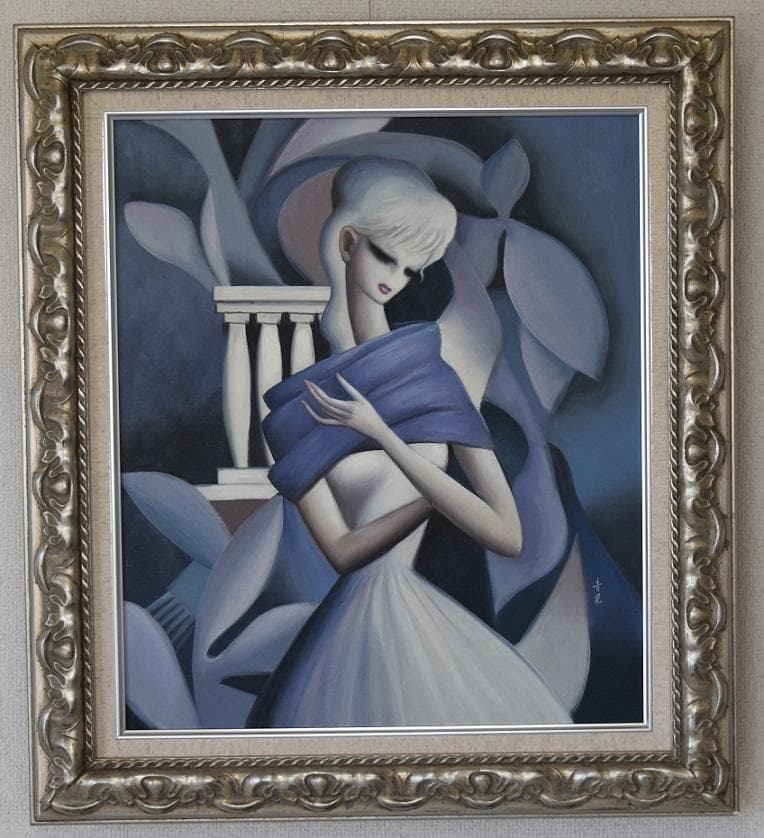 20世紀・日本の洋画家・二科展ドン　東郷青児　肉筆油彩色