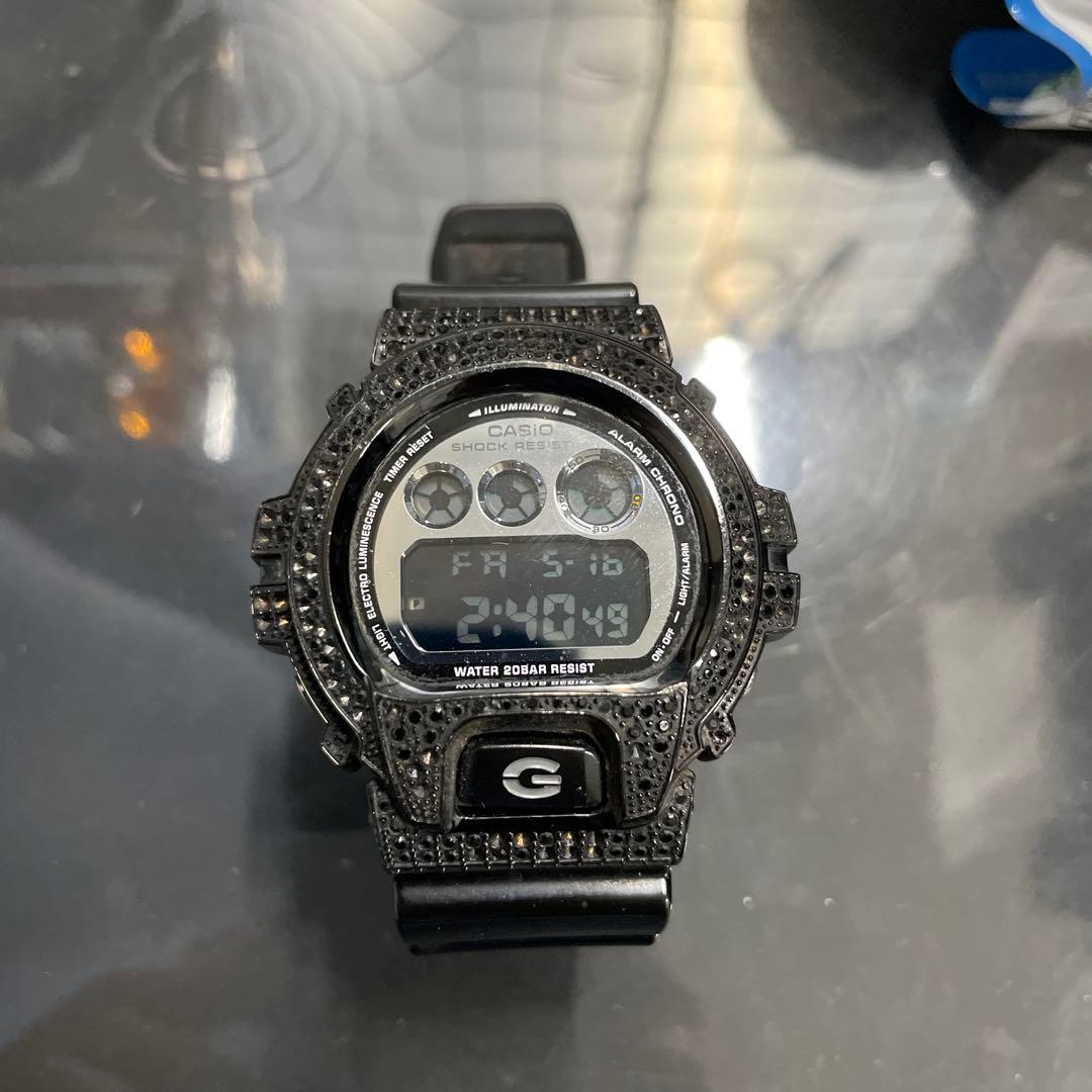 g-shock カスタム　ブラックダイヤモンド風装飾