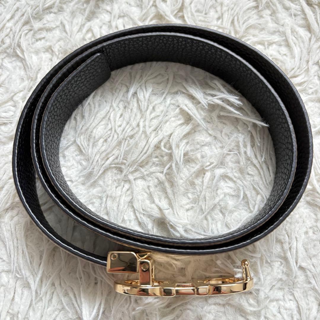 未使用級　フェラガモ　ダブルガンチーニ　ベルト　ゴールドバックル　リバーシブル