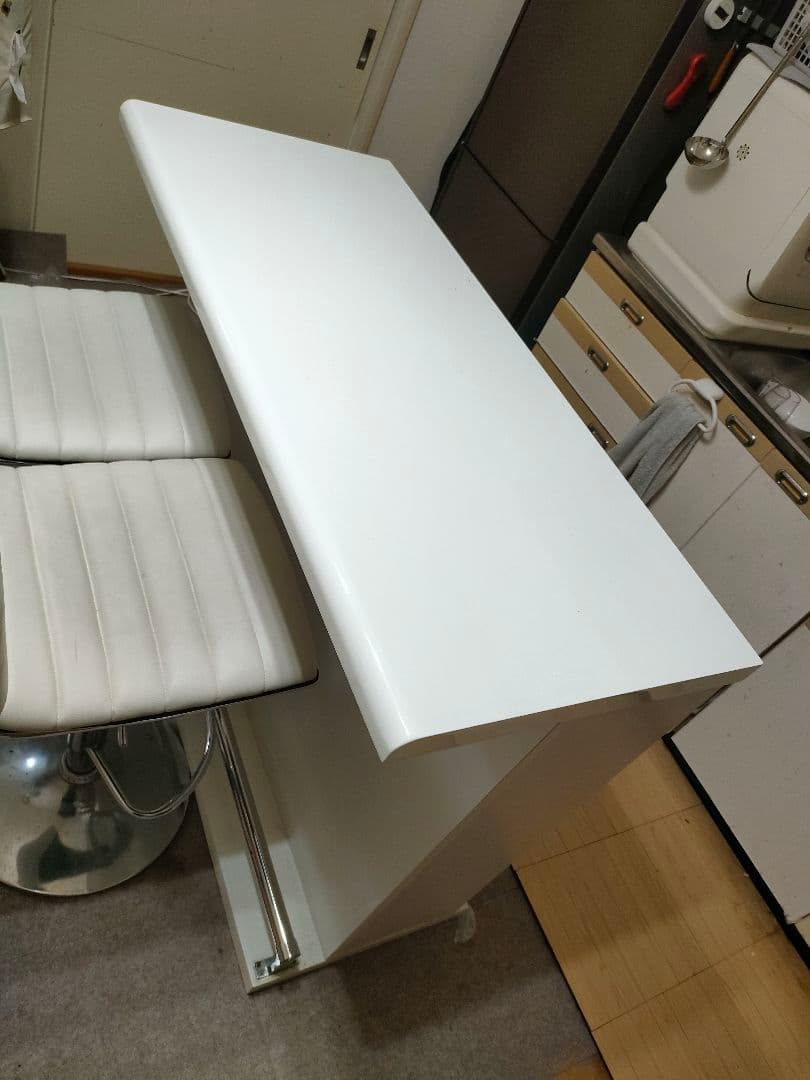 収納付キッチンカウンター【直接引取り】1/13まで　ホワイト