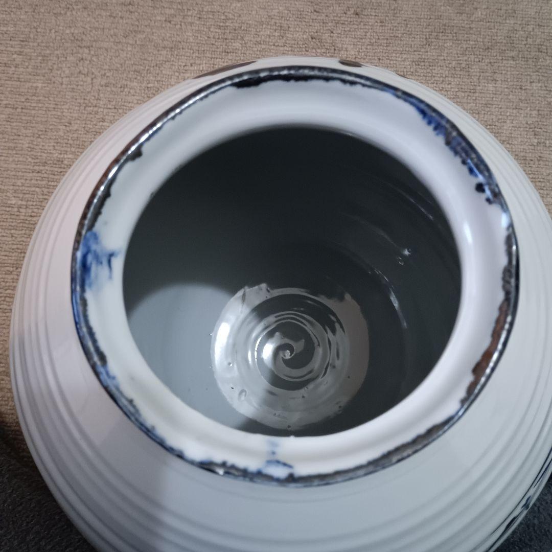 佐藤勝彦 染付壷 【色即是空 空即是色】 仏様 お地蔵様 不動明王 陶器 花瓶