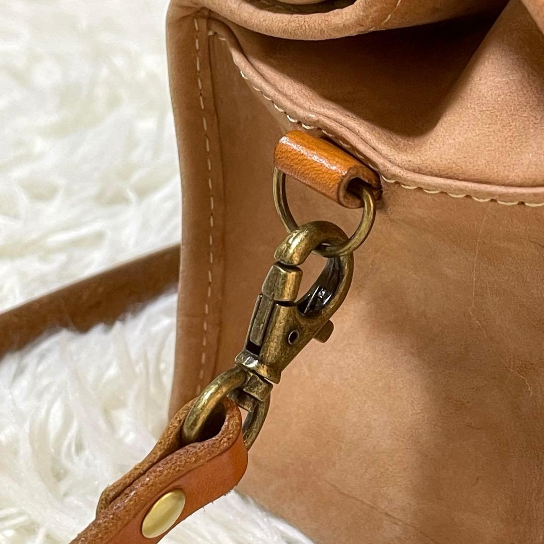 Laluce　ラルーチェ　バゲットバッグM　normal　ヌメ革　革タグ　肩紐