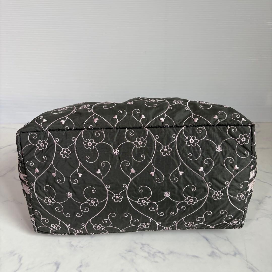 新品 レスポートサック ハワイ限定 グレー ヴァイン ハンドバッグ 刺繍