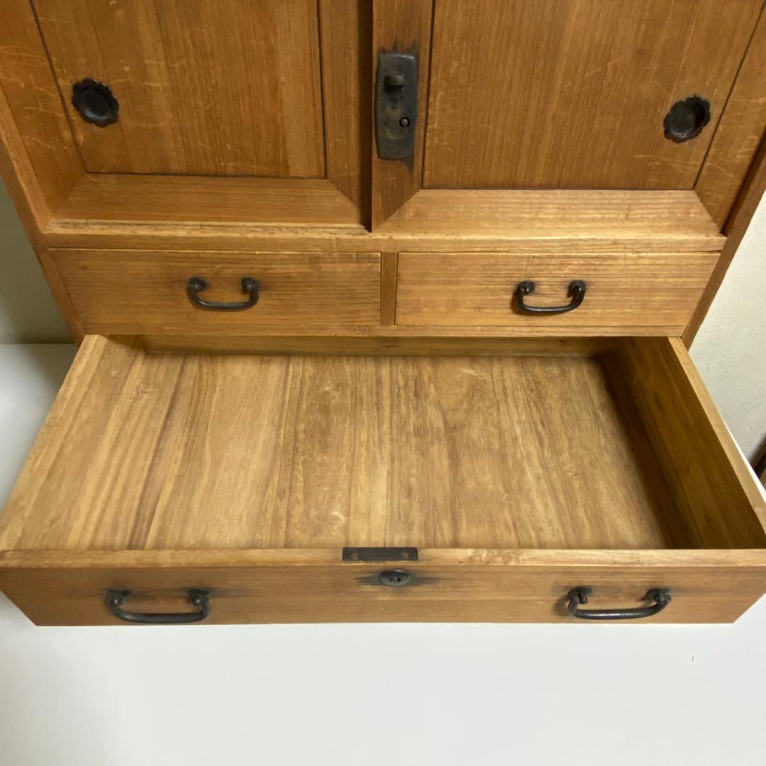 長期自宅保管品 総桐箪笥 小型桐タンス 桐箪笥 茶箪笥 古家具 昭和レトロ 収納