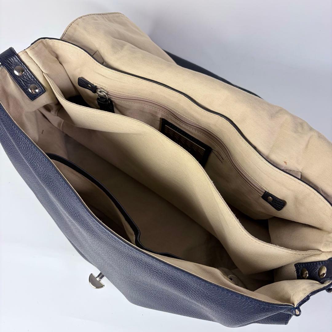 daimaruyaザラネート ポスティーナ L ネイビー 大容量 ショルダ