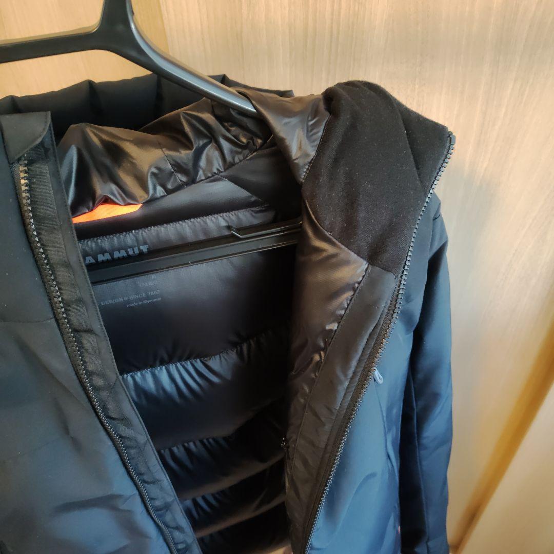 MAMMUT クレーター サーモフーテッド ジャケット Sサイズ BLACK