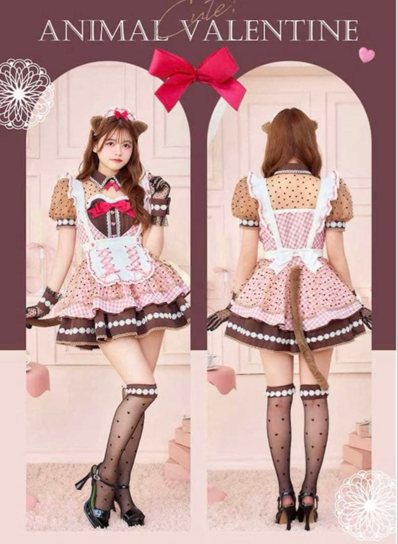 malymoon ラブハートブラウニーキャットメイド　バレンタイン　コスプレ