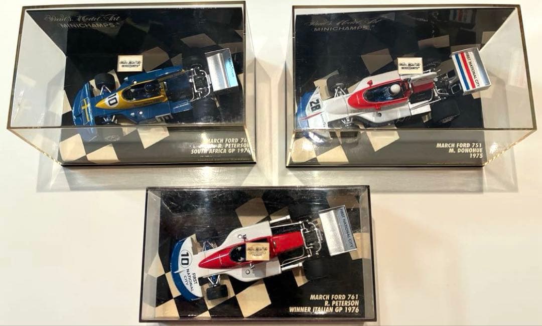 ミニチャンプス　F1 ミニカー　マーチ　ピータソン、ダナヒュー　セット　1/43