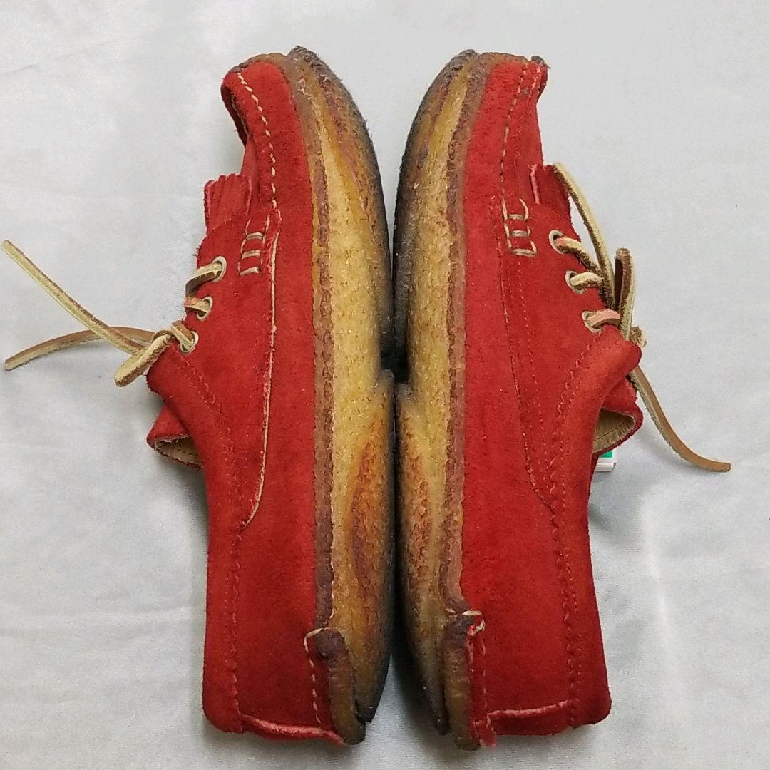 秋冬 ユケテン モカシン クレープソール シューズ 赤 YUKETEN 24