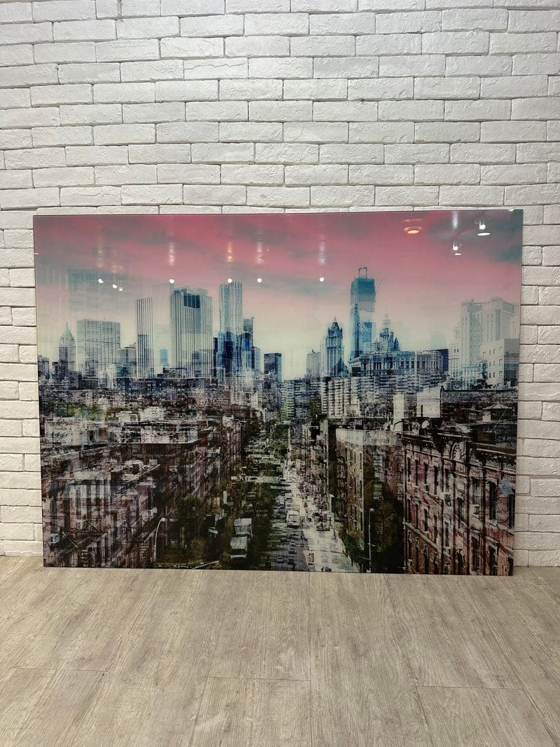 【東京都23区配送無料】定価8万円 ガラスアート 絵　ポスター　飾り　160cm