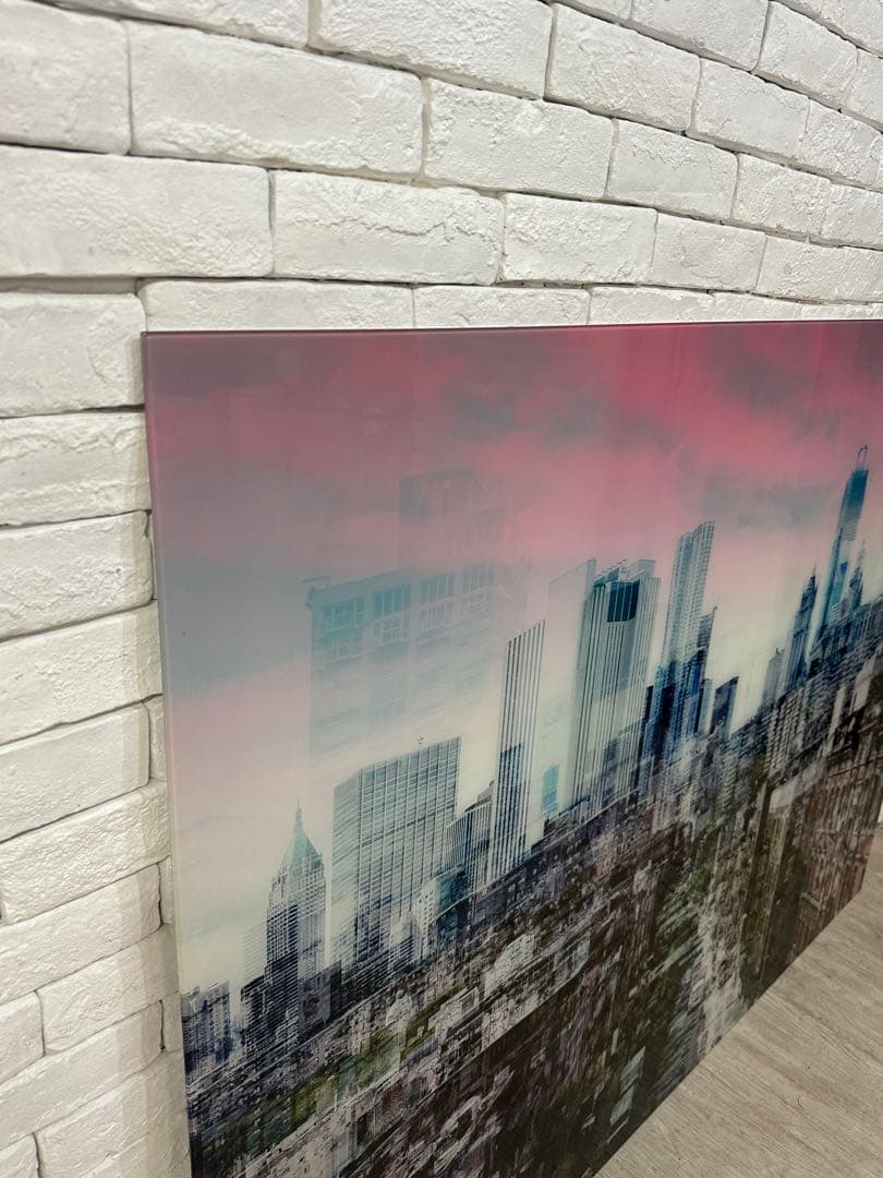 【東京都23区配送無料】定価8万円 ガラスアート 絵　ポスター　飾り　160cm