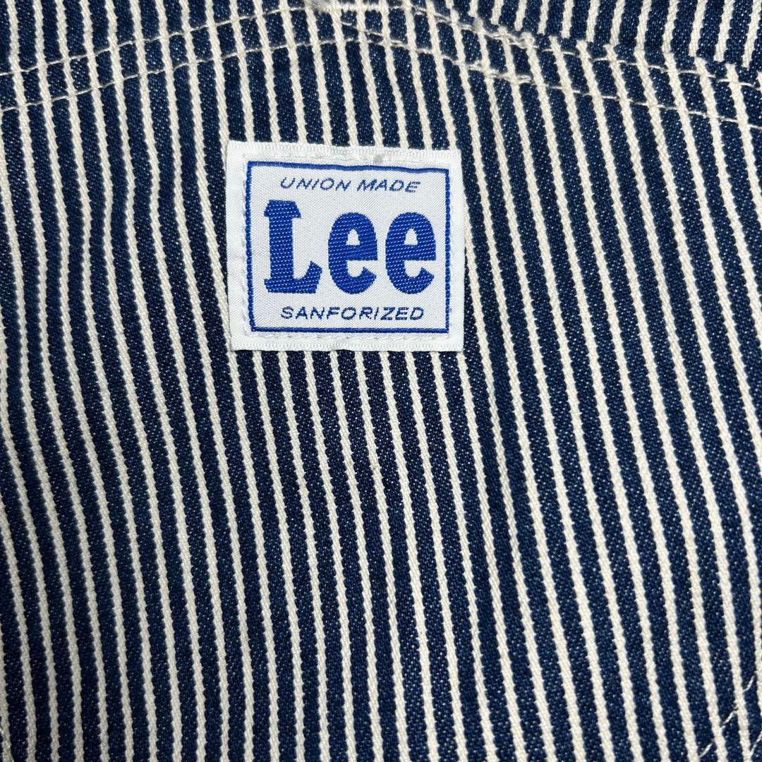美品　Lee リー　LM7254 ヒッコリー 2L 大きいサイズ オーバーオール