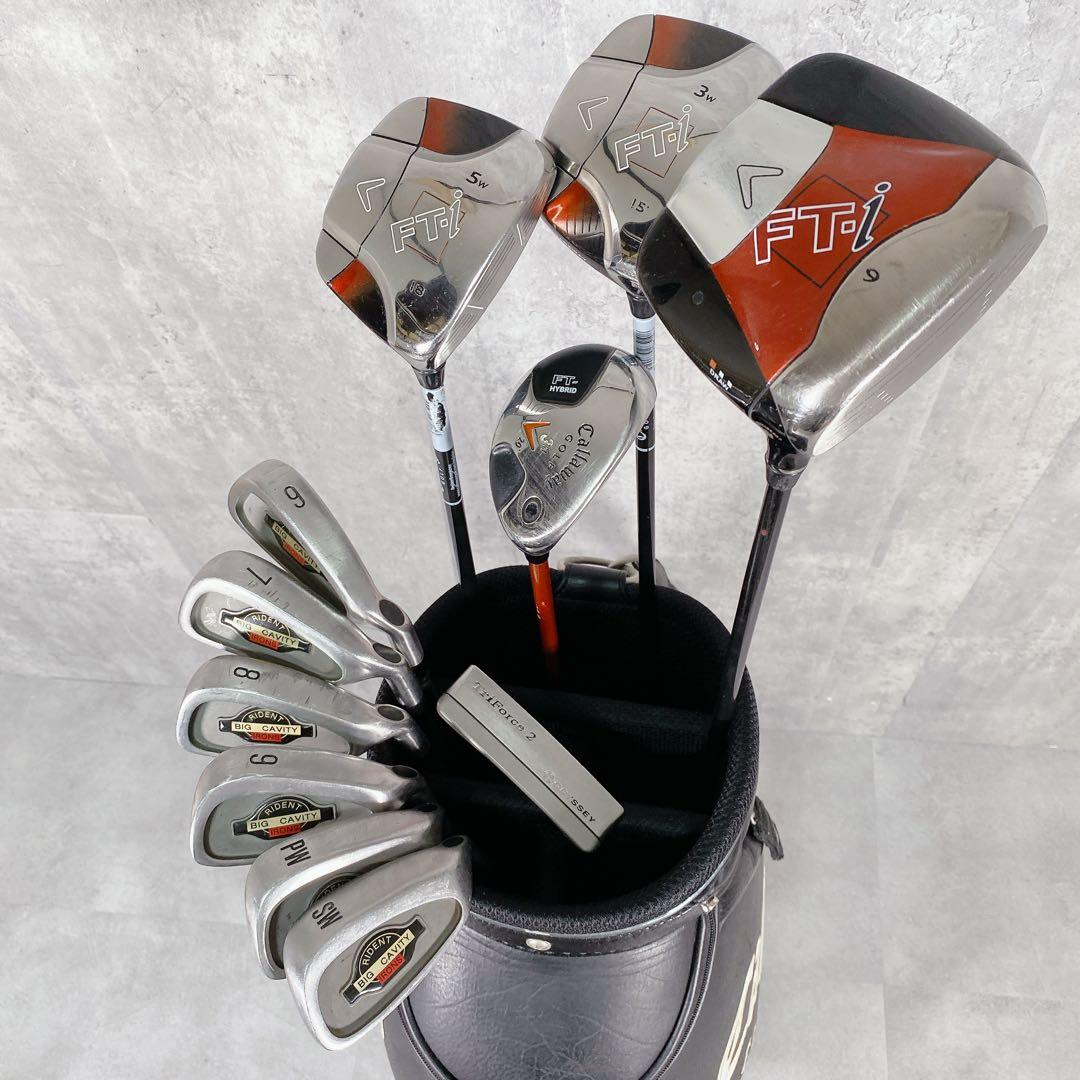 T168 キャロウェイ ゴルフクラブ メンズ フルセット FT-i 黒 初心者