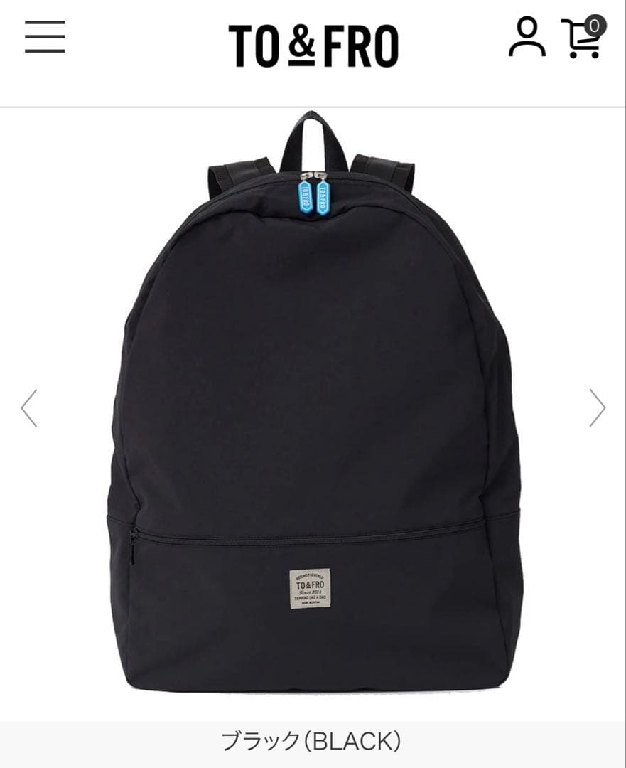 【新品タグ付き】TO&FRO リュック　ブラック