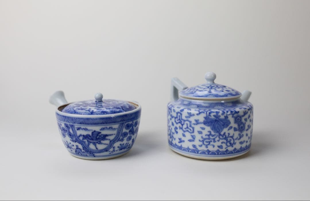 鳳樹軒文平造 染付 煎茶道具 茶道具急須 宝瓶 煎茶器 茶器 茶器セット 十二点