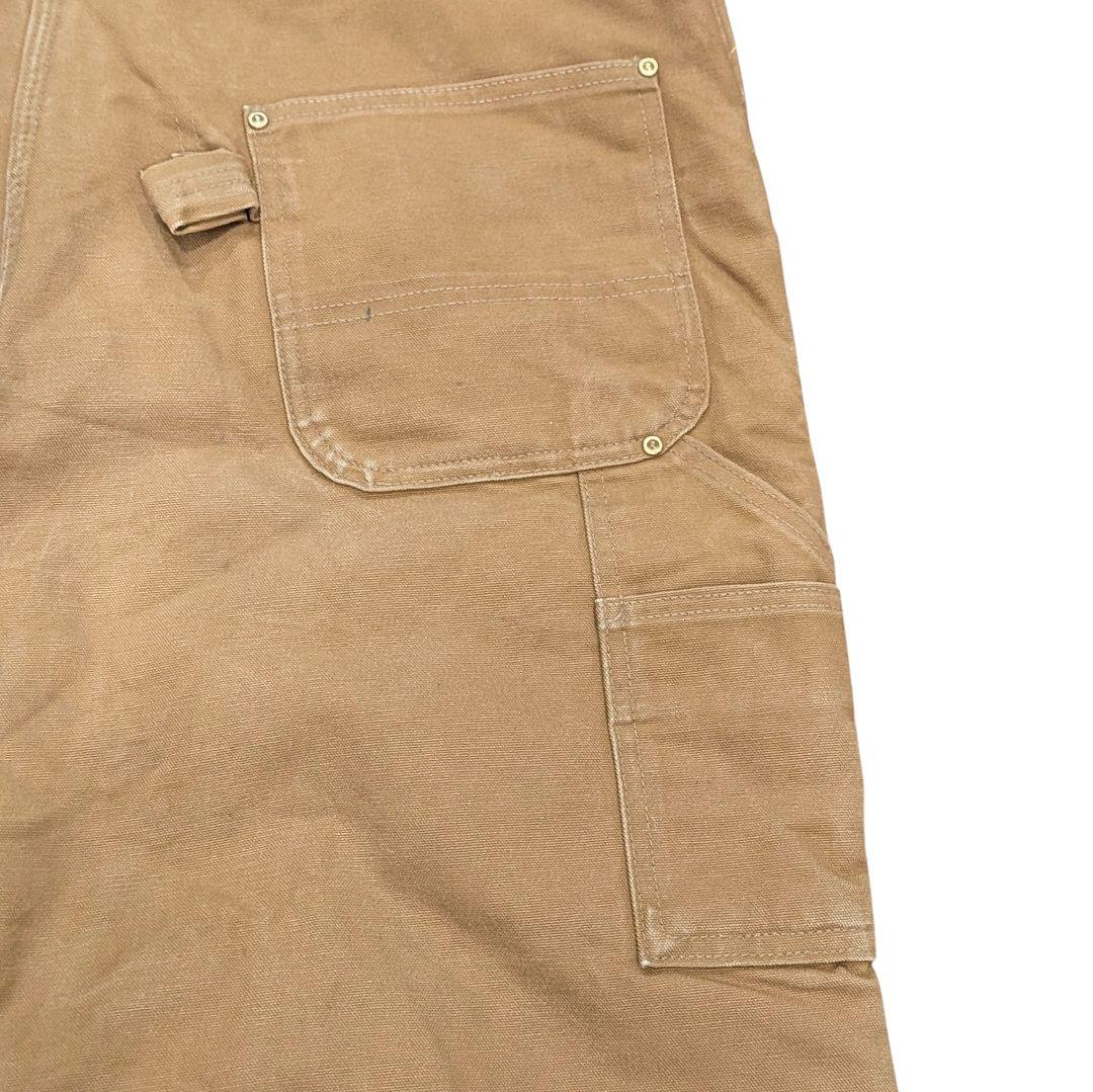 USA製 カーハート ダブルニー オーバーオール ダック地 裏キルト W42