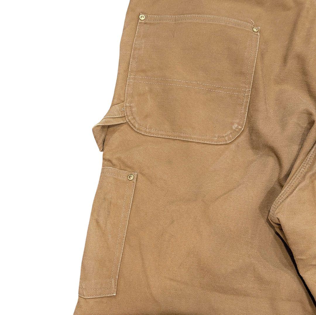 USA製 カーハート ダブルニー オーバーオール ダック地 裏キルト W42