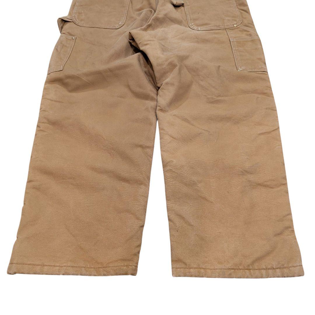 USA製 カーハート ダブルニー オーバーオール ダック地 裏キルト W42