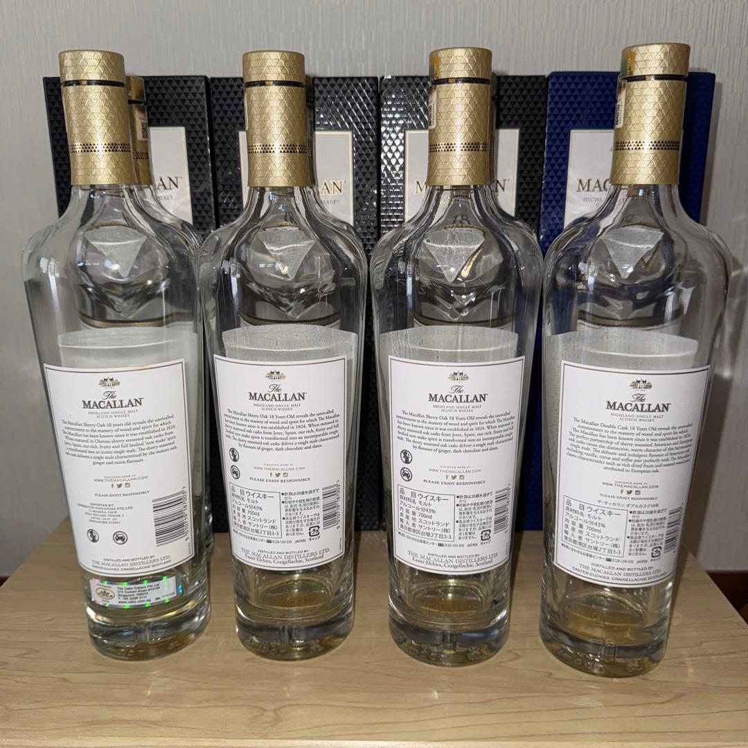 マッカラン18年　空瓶　未洗浄　化粧箱付き　計8セット