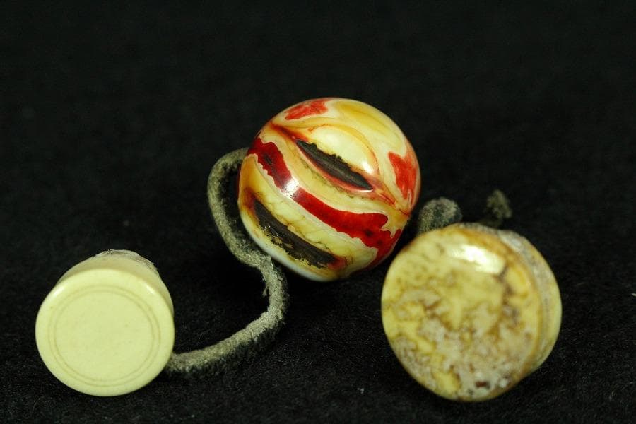 古美術 斑竹 鶴天 根付 提げ物 時代物(K-BB488)