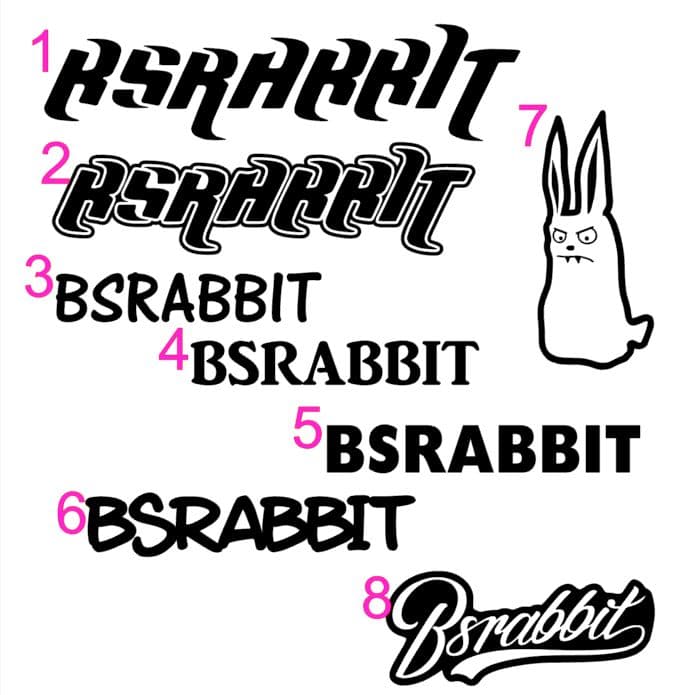 BSRABBIT　ビエスラビット　ステッカー