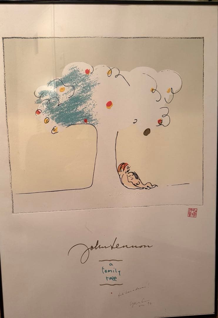 お値下げ　ジョン・レノン　a Family Tree オノヨーコ　サイン入り希少