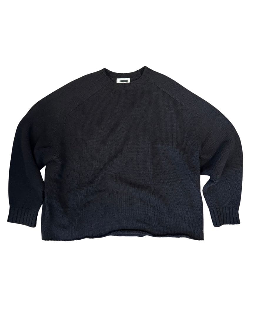 H Beauty&Youth スポンディッシュ ウール ワイドクルーネックL