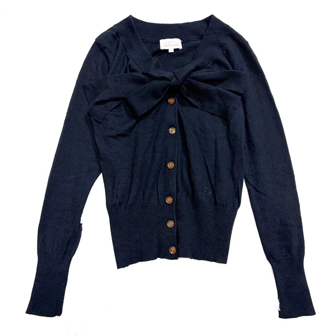 美品✨ヴィヴィアンウエストウッド カーディガン ボウタイ オーブ アンゴラ 黒