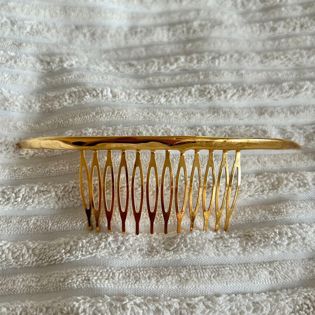 プリュイ pluie ネイキッドコーム クレセントコーム　ゴールド