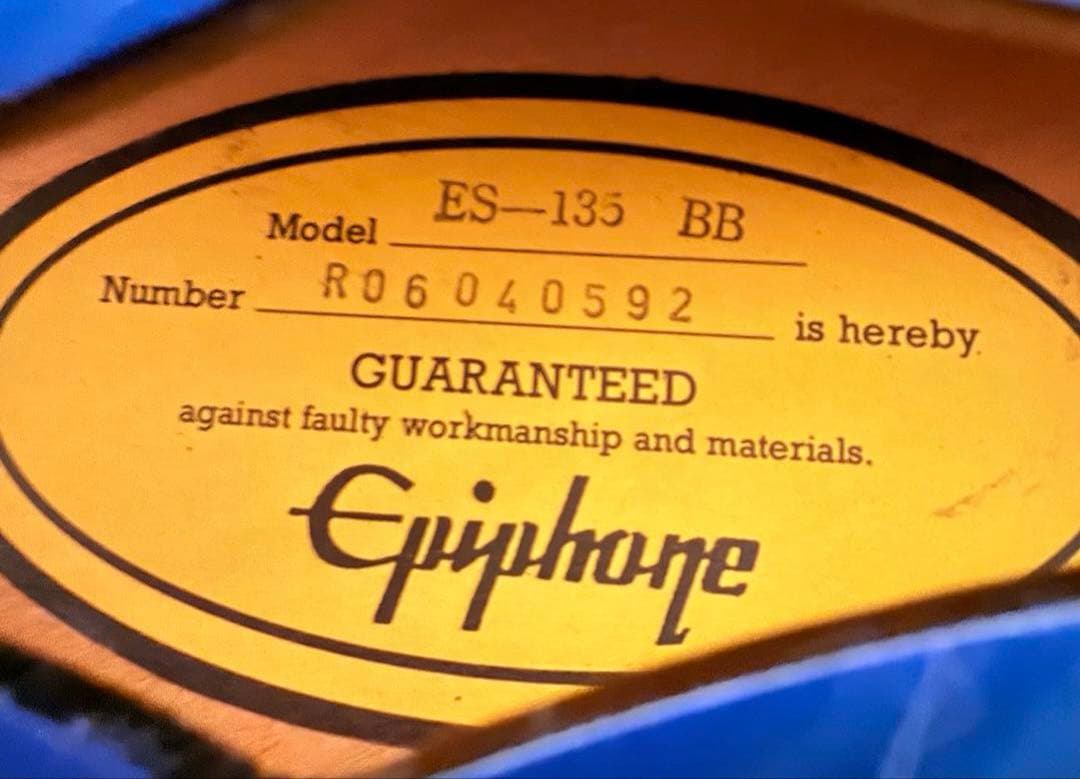 【美品】epiphone ES-135 BB