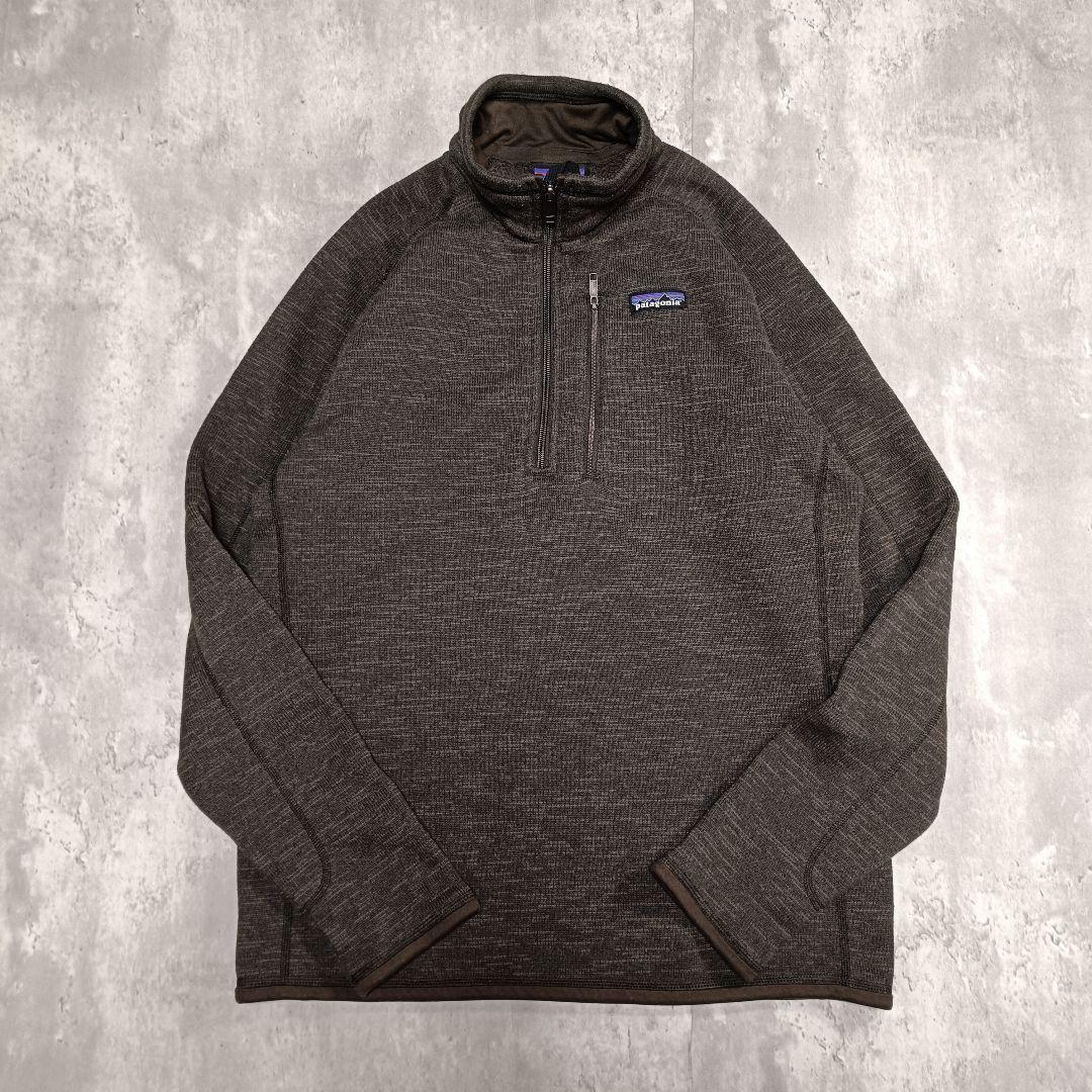 希少カラー patagonia ベターセーター フリース ハーフジップ 茶 M
