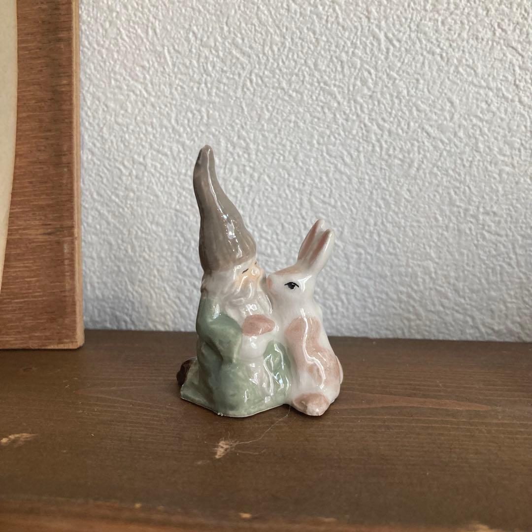 北欧ヴィンテージ【珍】優しいお色味のトムテたち（リス/ウサギ/ハリネズミ）セット