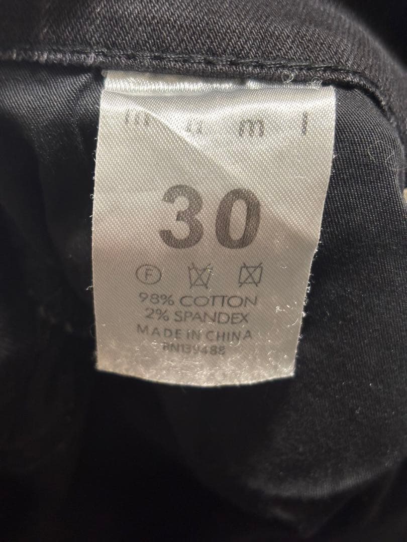 ミニマルmnmlダークグレー デニムパンツ 30