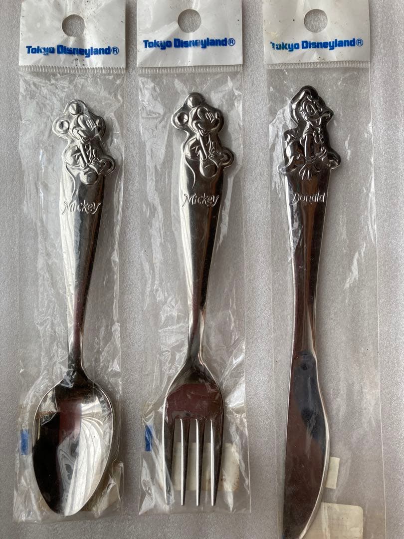 ☆レア　東京ディズニーランド ミッキー　ドナルドダック　カトラリー3点セット☆