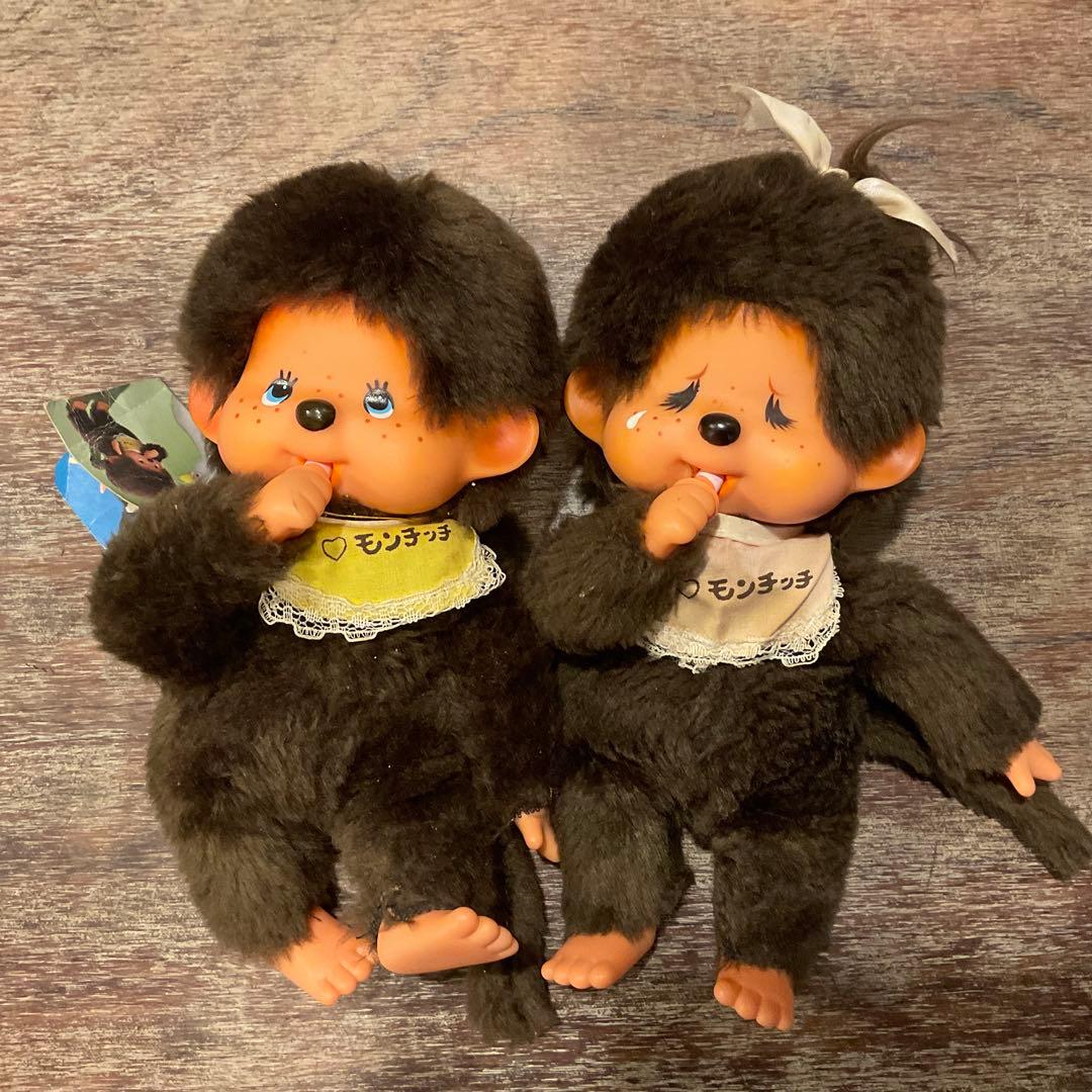 昭和レトロ 初代 ふた子のモンチッチ 当時物 1974 セキグチ ブルーアイ