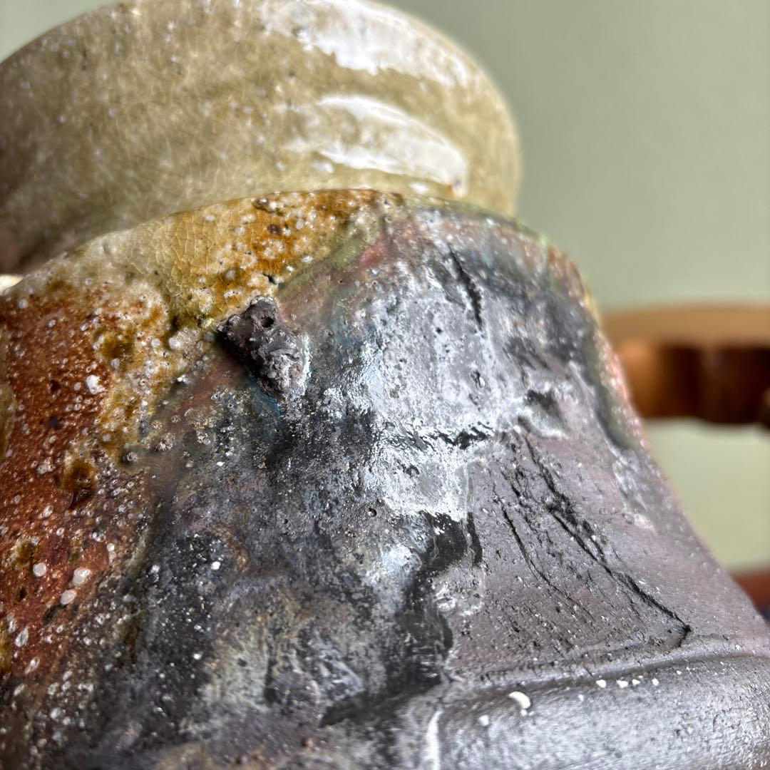 信楽焼 杉本忠（瑞峯）作 水指 茶道具 共箱