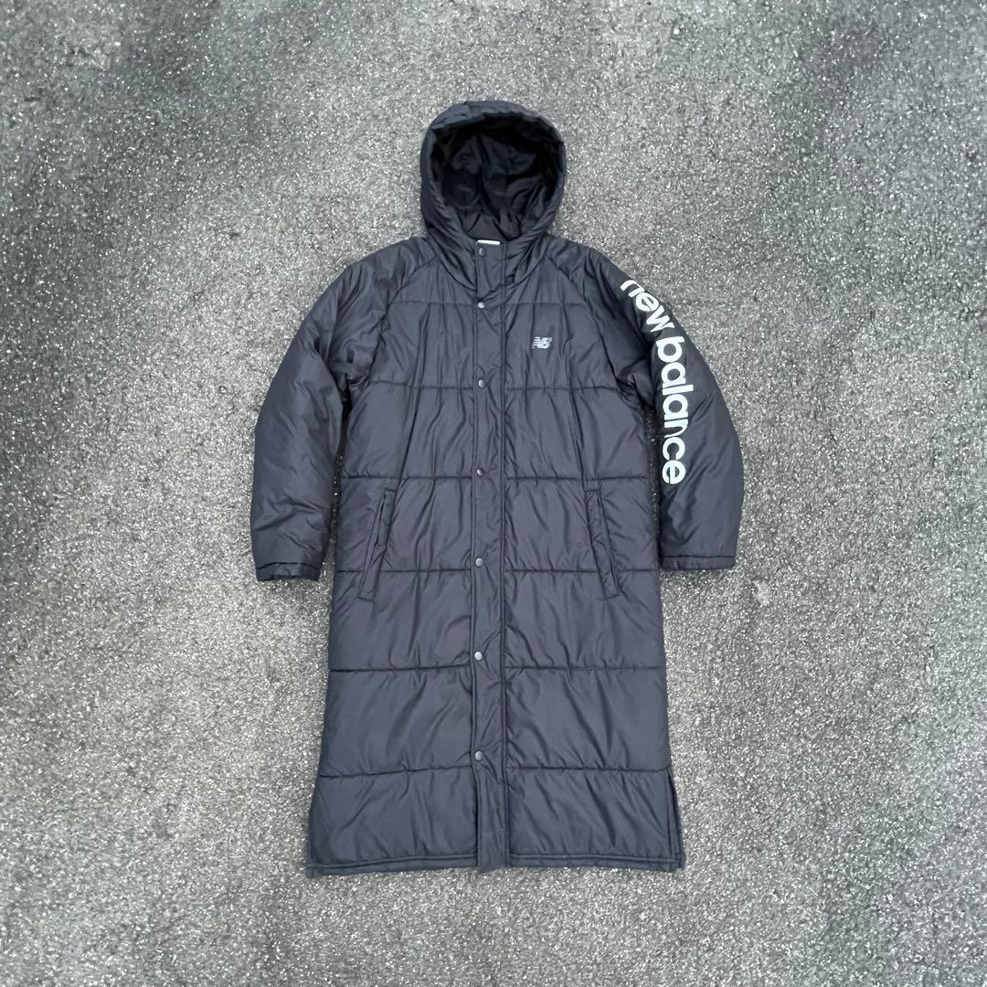 New Balance ブラック ロングコート ベンチコート 未使用級 スポーツ