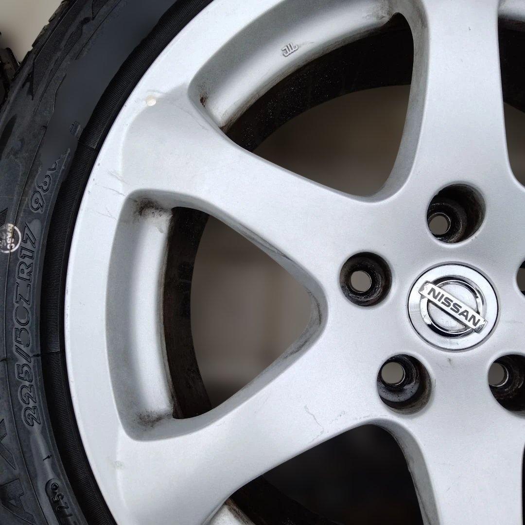 日産17インチ純正ホイール夏タイヤ着き