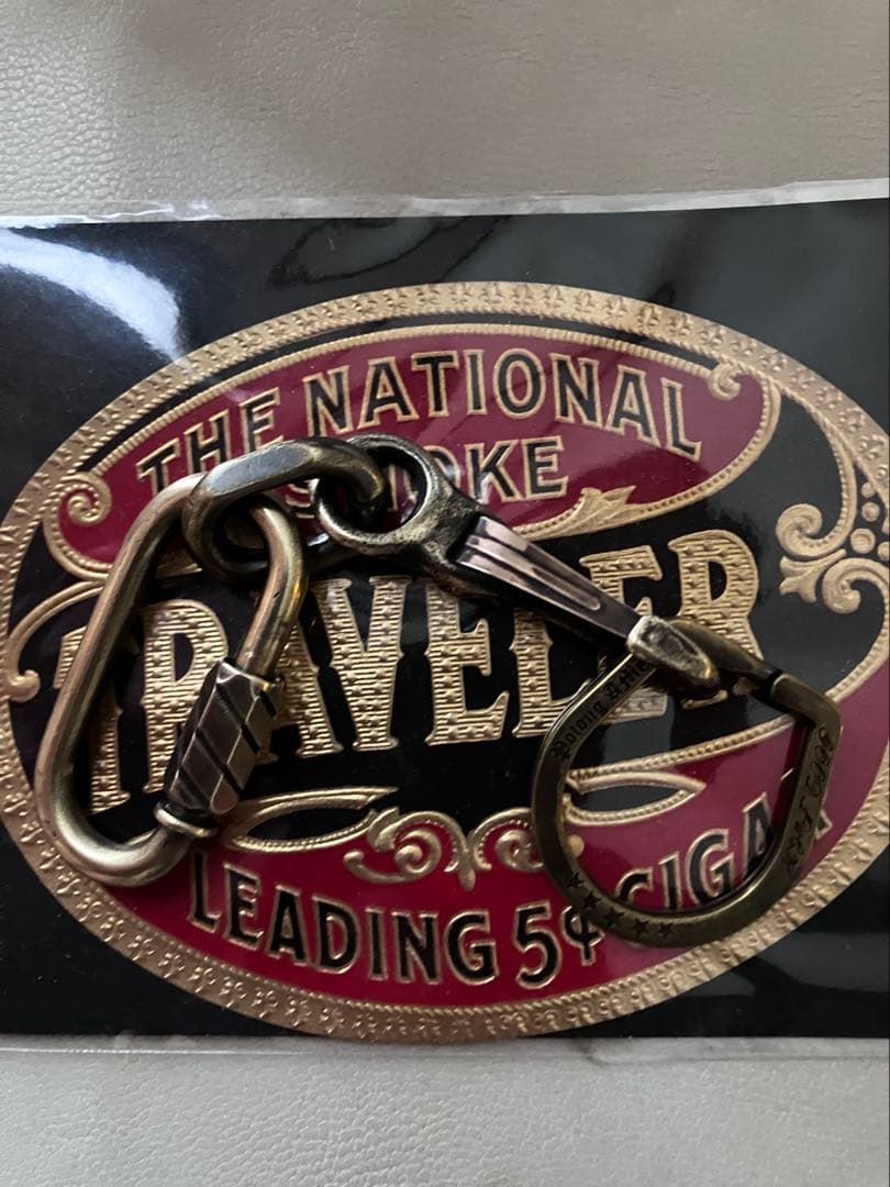 ブラス製刻印入りカラビナ　north&juddナスカン　ホースシューキーリング