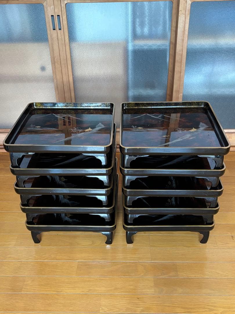 漆器 膳 10客セット 和風デザイン