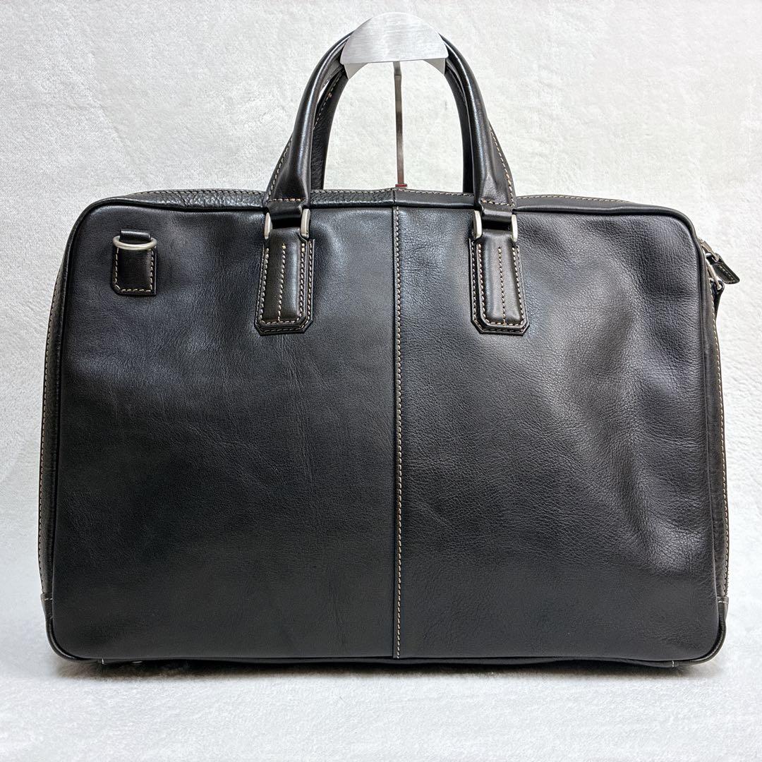 美品　ウルティマトーキョー ビジネスバッグ 2way ブリーフケース 3層 本革