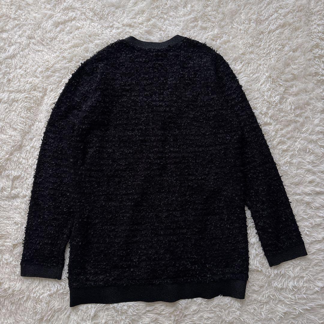 【未使用】グレースコンチネンタル 24AW ツイードバイカラーニットカーディガン