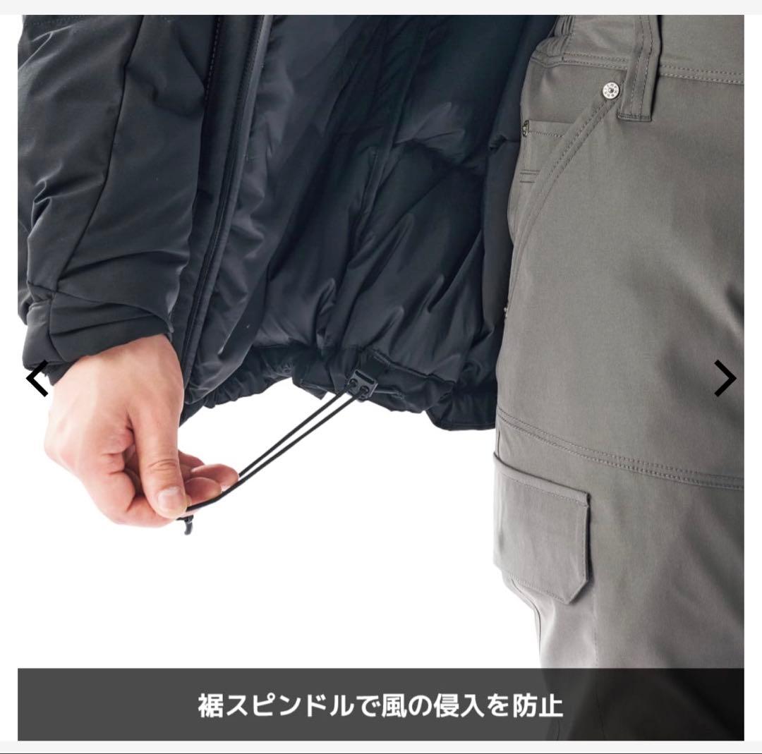 エックスシェルター LL オレンジレッド ギガパフ ダウン コート ワークマン