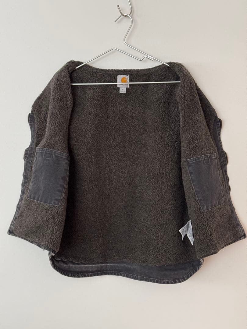 【超人気】カーハート ダックベスト XL ブラック 鬼フェード ヴィンテージ