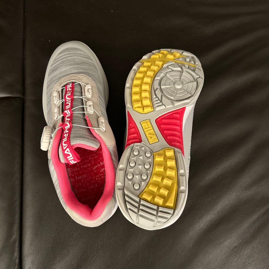 FILAゴルフシューズ 女性用 グレー/ピンク