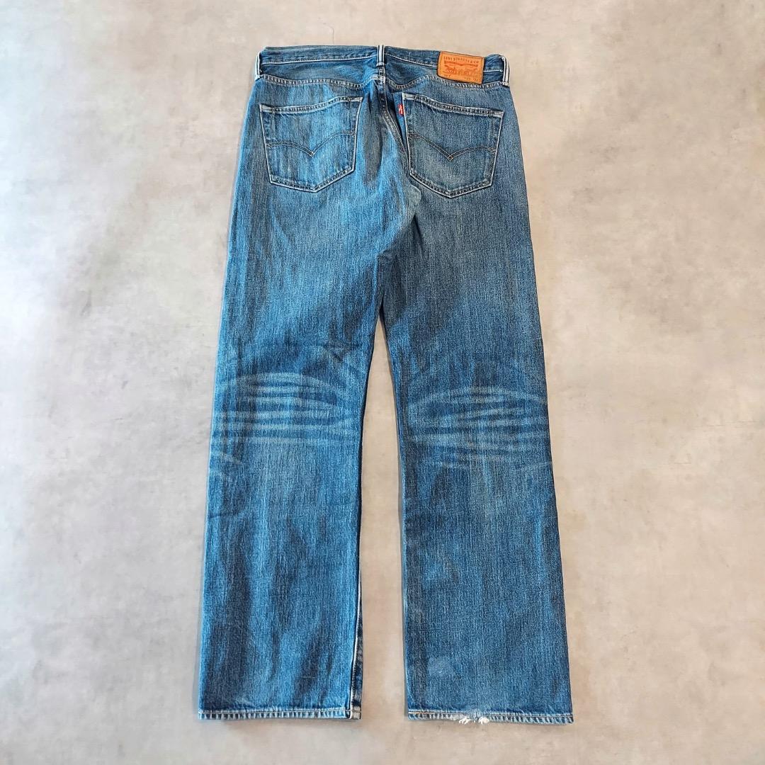 リーバイス501 Levis W34 青 ヒゲ ハチノス 古着 18148