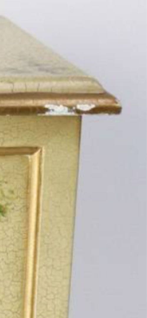 希少♦️ハンドメイド ペイント♦️ロココ アンティーク 収納飾り棚♦️クラック♦️送料込